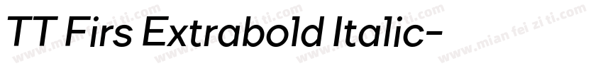 TT Firs Extrabold Italic字体转换